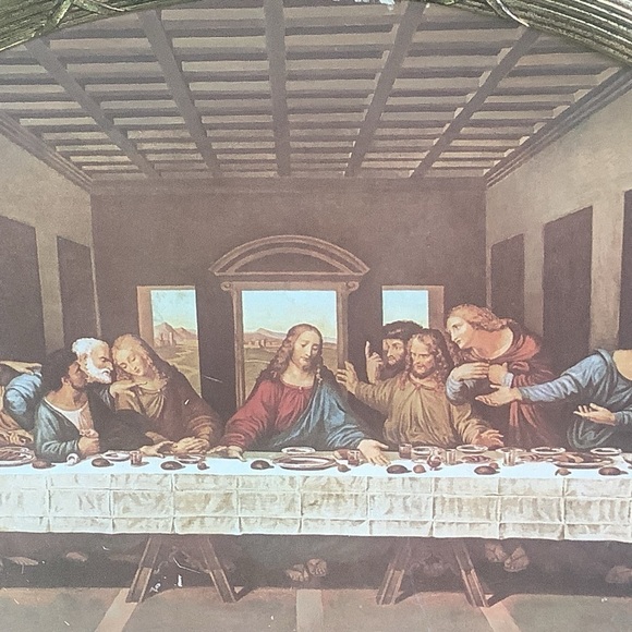 Vintage Last Supper Framed Print - Picture 1 of 8